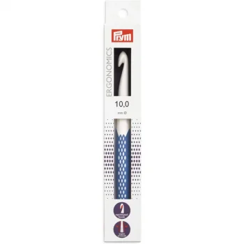 prym.ergonomics Crochet pour laine 18 cm - 10 mm - bleu royale