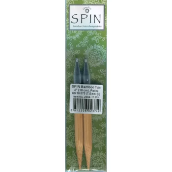 ChiaoGoo SPIN BAMBOO PATINA Needle Tips SHORT 10 cm - LARGE - 7,5 mm