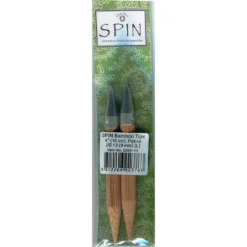 ChiaoGoo SPIN BAMBOO PATINA Needle Tips SHORT 10 cm - LARGE - 9 mm