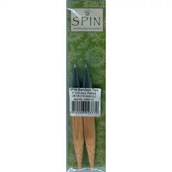 ChiaoGoo SPIN BAMBOO PATINA Needle Tips SHORT 10 cm - LARGE - 10 mm