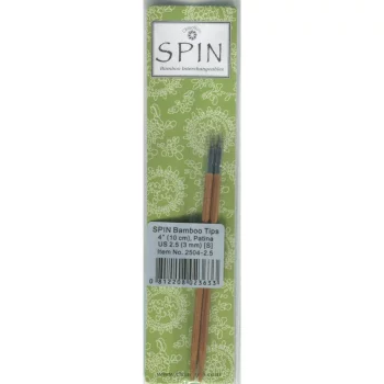 ChiaoGoo SPIN BAMBOO PATINA Needle Tips SHORT 10 cm - SMALL - 3 mm