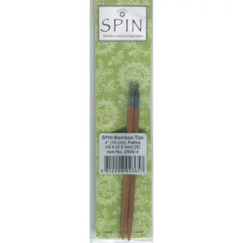 ChiaoGoo SPIN BAMBOO PATINA Needle Tips SHORT 10 cm - SMALL - 3,5 mm