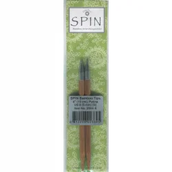 ChiaoGoo SPIN BAMBOO PATINA Needle Tips SHORT 10 cm - SMALL - 5 mm