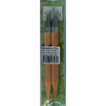 ChiaoGoo SPIN BAMBOO PATINA Needle Tips 13 cm - LARGE - 10 mm