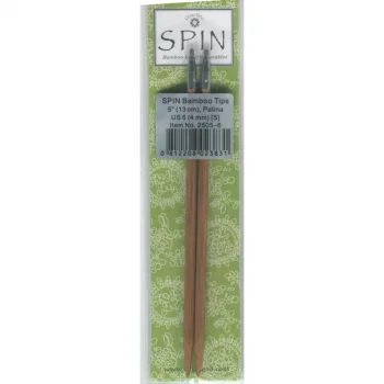 ChiaoGoo SPIN BAMBOO PATINA Needle Tips 13 cm - SMALL - 4 mm