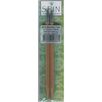 ChiaoGoo SPIN BAMBOO PATINA Needle Tips 13 cm - LARGE - 5,5 mm