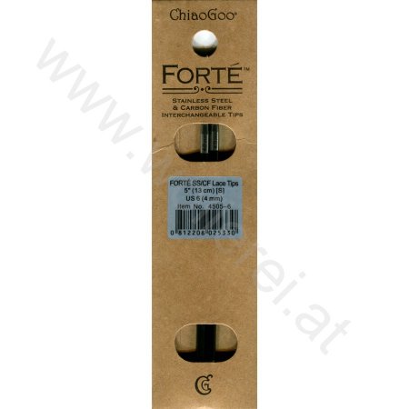 ChiaoGoo FORTÉ (SS/CF) Nadelspitzen 13 cm - SMALL - 4 mm