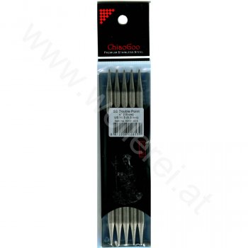 ChiaoGoo Double Pointed Needles Steel 15 cm - 6,5 mm