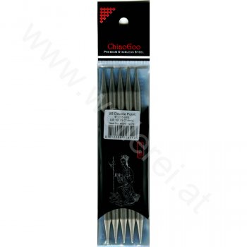 ChiaoGoo Double Pointed Needles Steel 15 cm - 7 mm