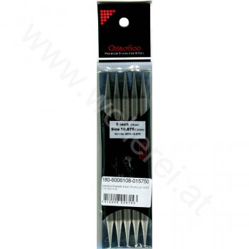 ChiaoGoo Double Pointed Needles Steel 15 cm - 7,5 mm