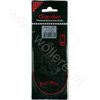 ChiaoGoo KNIT RED Aiguille Circulaire Fixe - 23 cm - 2,75 mm