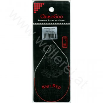 ChiaoGoo KNIT RED Aiguille Circulaire Fixe - 30 cm - 1,75 mm