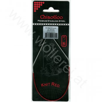ChiaoGoo KNIT RED Aiguille Circulaire Fixe - 30 cm - 2 mm