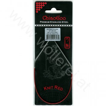 ChiaoGoo KNIT RED Aiguille Circulaire Fixe - 30 cm - 2,5 mm