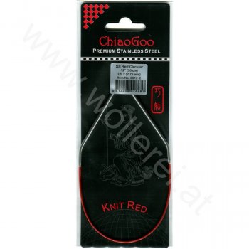 ChiaoGoo KNIT RED Aiguille Circulaire Fixe - 30 cm - 2,75 mm