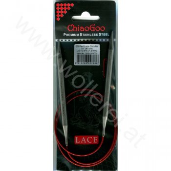 ChiaoGoo RED LACE Fixe Rundstricknadel - 80 cm - 7,5 mm