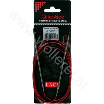 ChiaoGoo RED LACE Aiguille Circulaire Fixe - 150 cm - 3,5 mm