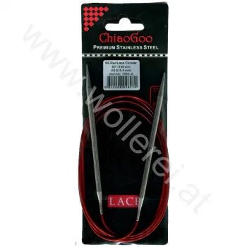 ChiaoGoo RED LACE Aiguille Circulaire Fixe - 150 cm - 5,5 mm