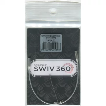 ChiaoGoo TWIST SWIV360 SILVER Cable - LARGE - 15 cm