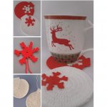Dessous de verre crocheté Flocon de neige