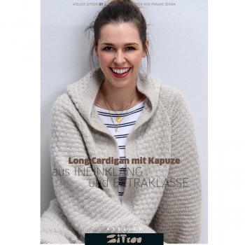 Long Cardigan mit Kapuze