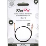 KnitPro Câble Acier SWIVEL 360 et Accessoires - 40 cm - noir/or