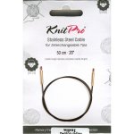 KnitPro Câble Acier et Accessoires - 50 cm - noir/or