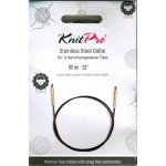 KnitPro Câble Acier et Accessoires - 80 cm - noir/or