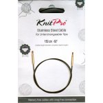 KnitPro Câble Acier et Accessoires - 150 cm - noir/or