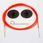 KnitPro Transparent plastic cord - 100 cm - red