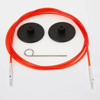 KnitPro Kunststoffseil und Zubehör - 100 cm - rot