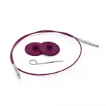 KnitPro Câble Acier SWIVEL 360 et Accessoires - 40 cm - violet