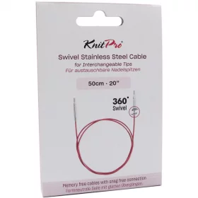 KnitPro Câble Acier SWIVEL 360 et Accessoires - 50 cm - violet