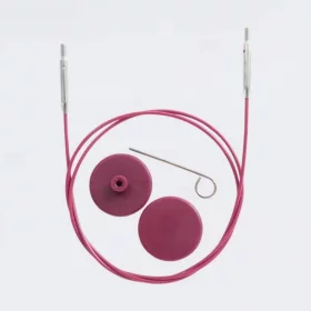 KnitPro Steel Cable and Accessories- 40 cm - purple