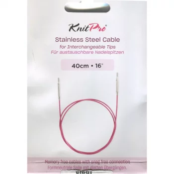 KnitPro Steel Cable and Accessories- 40 cm - purple