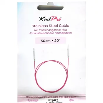 KnitPro Steel Cable and Accessories- 50 cm - purple