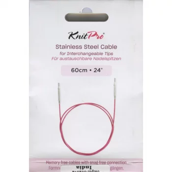 KnitPro Câble Acier et Accessoires - 60 cm - violet