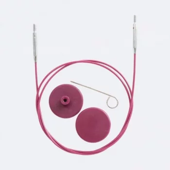 KnitPro Câble Acier et Accessoires - 80 cm - violet