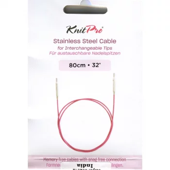 KnitPro Steel Cable and Accessories- 80 cm - purple