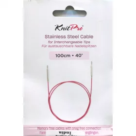 KnitPro Steel Cable and Accessories- 100 cm - purple