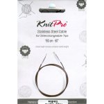 KnitPro Steel Cable and Accessories- 150 cm - black/silver
