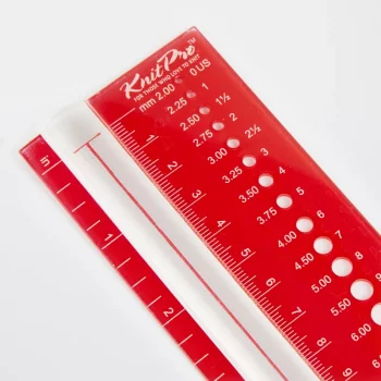 KnitPro Needle View Sizer with ruler