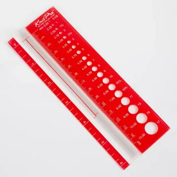 KnitPro Needle View Sizer with ruler