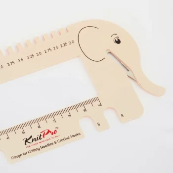KnitPro Needle View Sizer with Yarn Cutter - Blush