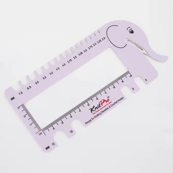 KnitPro Needle View Sizer with Yarn Cutter - Lilac