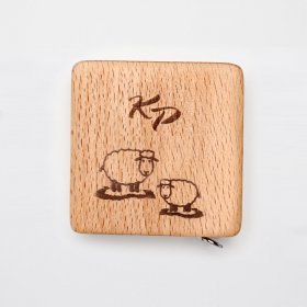KnitPro Maßband - Holz - quadratisch