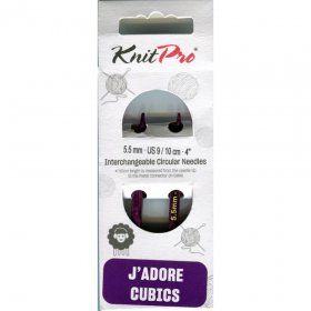 KnitPro JADORE CUBICS Pointes - COURTES - 5,5 mm