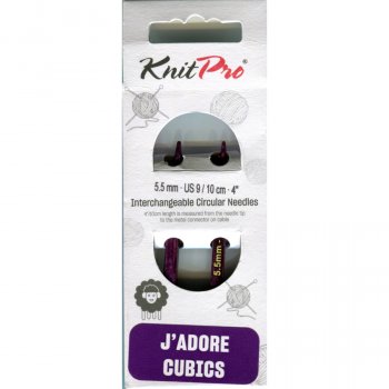 KnitPro JADORE CUBICS Needle Tips - SHORT - 5,5 mm
