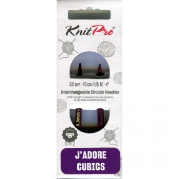 KnitPro JADORE CUBICS Needle Tips - SHORT - 6 mm