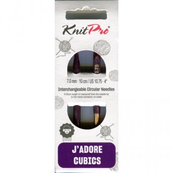 KnitPro JADORE CUBICS Needle Tips - SHORT - 7 mm